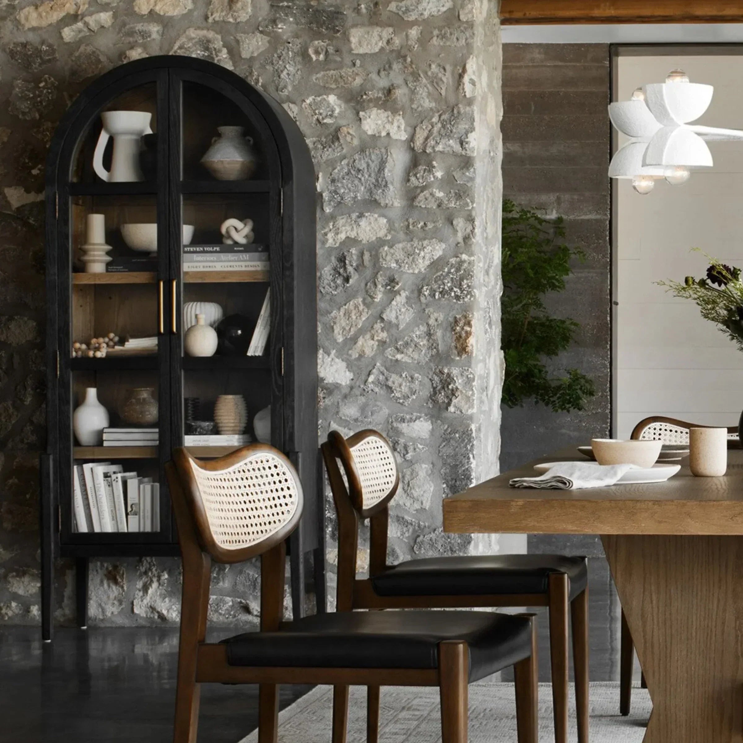 Hattie Open Bookcase Glass Door Tall Display Cabinets Wood File Cabinets Dining Sideboards