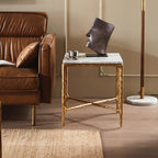 Thaddeus Mabrble Top Square Side Table 18" 22"