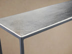 Kavali Slim Metall-Eingangskonsole Massiver Eisenrahmen Aluminiumoberfläche Flur-Eingangstisch