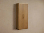 Finnley Wood Tall Cabinet Living Room Storage Cabinet with Doors Minimalist Modern Style
