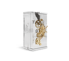 Luxury Collectible Vault Safe with Gold-Plated Finish & Secret Dial Lock System