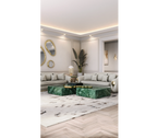 Luxury Black & White Coffee Table with Sculptural Design & High Gloss Finish