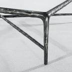 Thaddeus Metal Square Glass Coffee Table Hand-Forged Living Sofa Center Tea Table