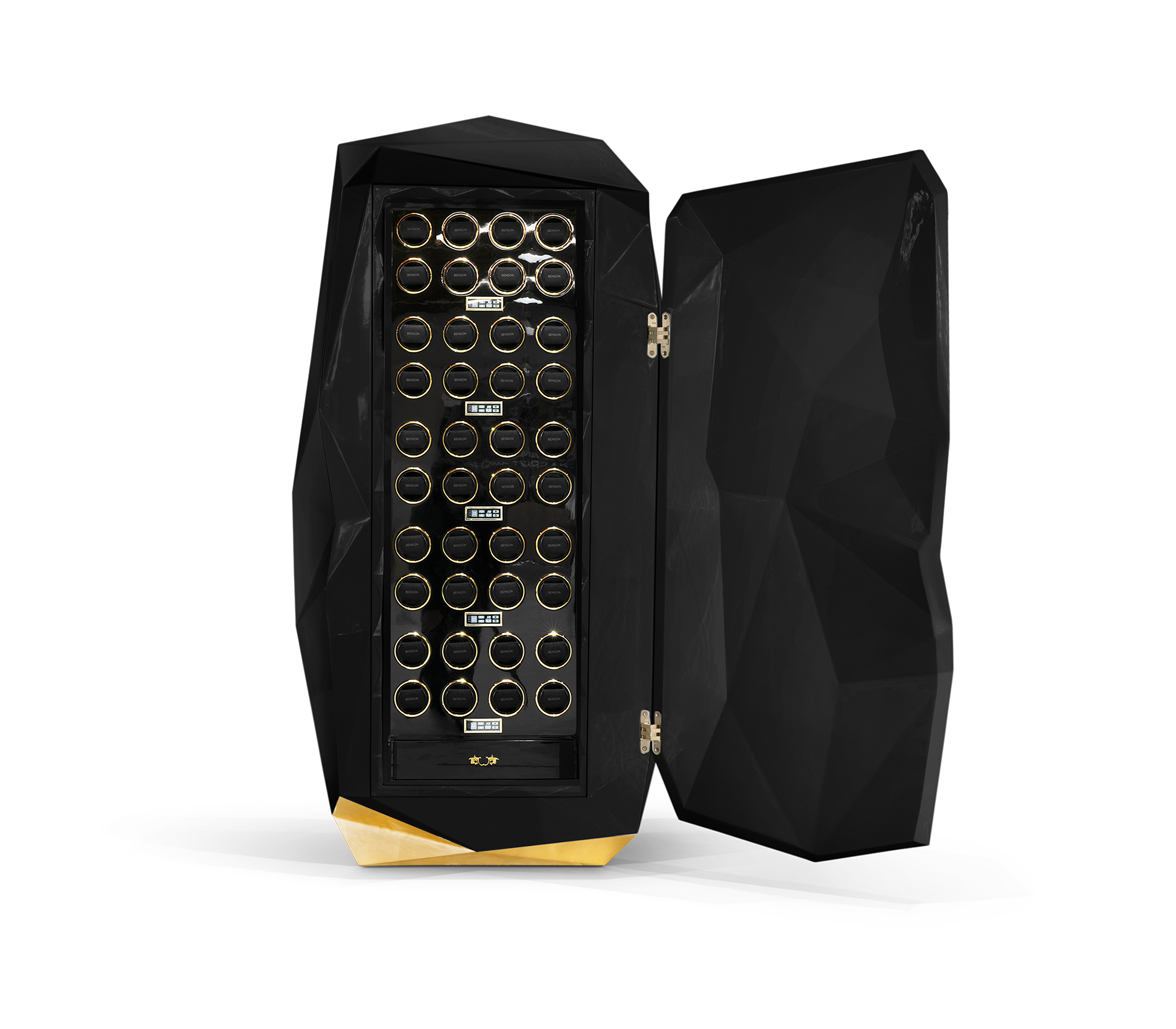 Luxury Diamond Floor Safe with Hidden Watch Winder & Certified High-Security Storage System