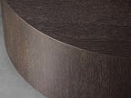 Sullivan Round Plinth Coffee Table Wood Oak Sofa Center Tea Table