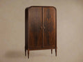 Frances Mahogany Tall Cabinet with Vintage Wood Storage Cabinet