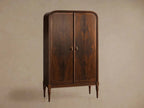 Frances Mahogany Tall Cabinet with Vintage Wood Storage Cabinet