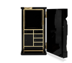 Luxury Collectible Vault Safe with Gold-Plated Finish & Secret Dial Lock System