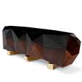 Luxury Diamond Sideboard Cabinet with Faceted Design & Hidden Storage