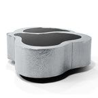 Luxury Hammered Brass Coffee Table with Wave Sculptural Design & Artisan Craftsmanship