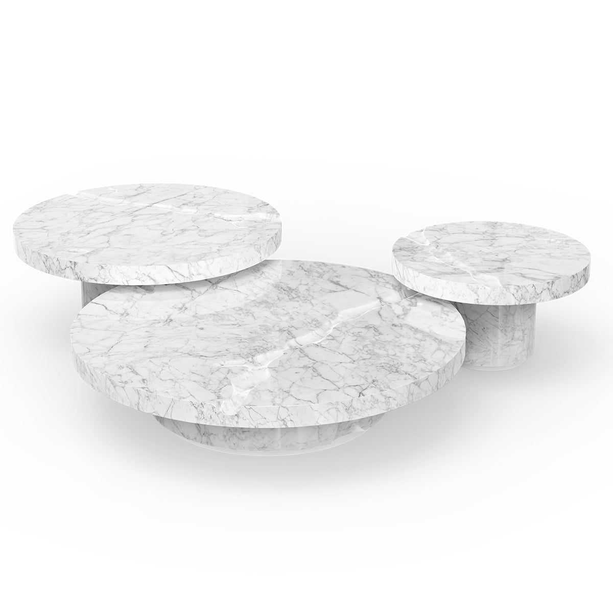 Luxury Gold Coffee Table with Round Glass Top & Sculptural Brass Base