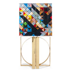 Luxury Geometric Bar Cabinet with Pixel-Inspired Design & Hidden Storage