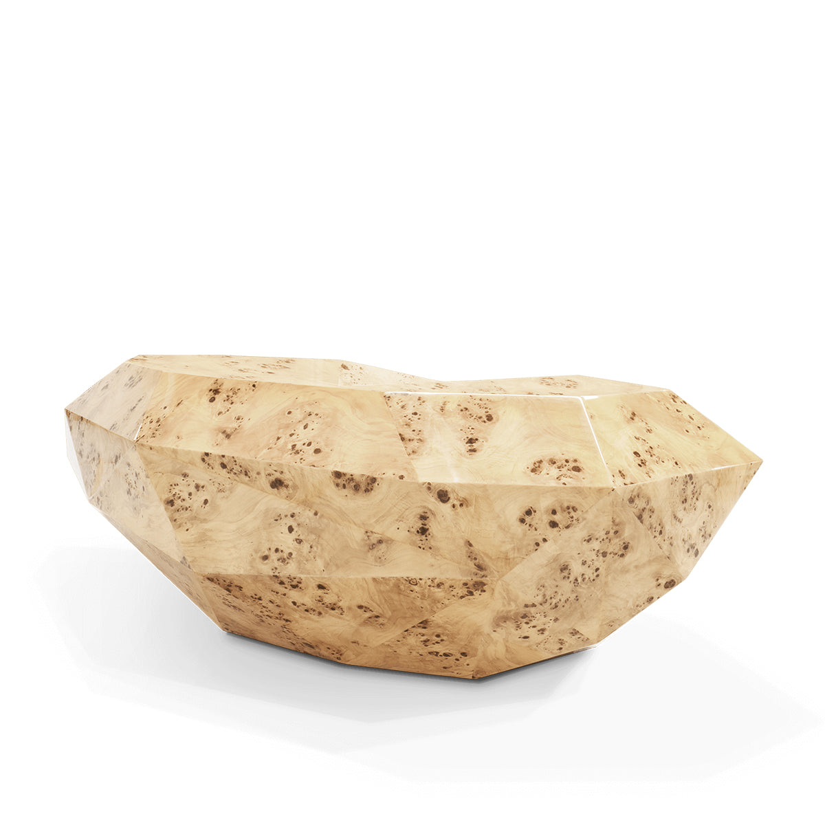 Luxury Geometric Coffee Table with Diamond-Inspired Design & High Gloss Finish