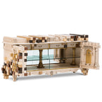 Luxury Mirrored Sideboard Buffet Cabinet with Gold Accents & Modern Storage