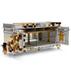 Luxury Mirrored Sideboard Buffet Cabinet with Gold Accents & Modern Storage