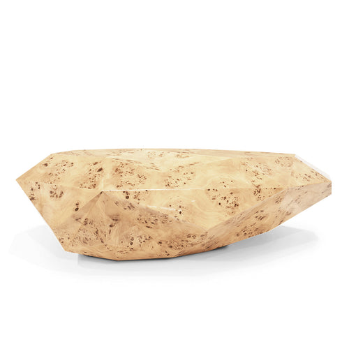 Luxury Geometric Coffee Table with Diamond-Inspired Design & High Gloss Finish