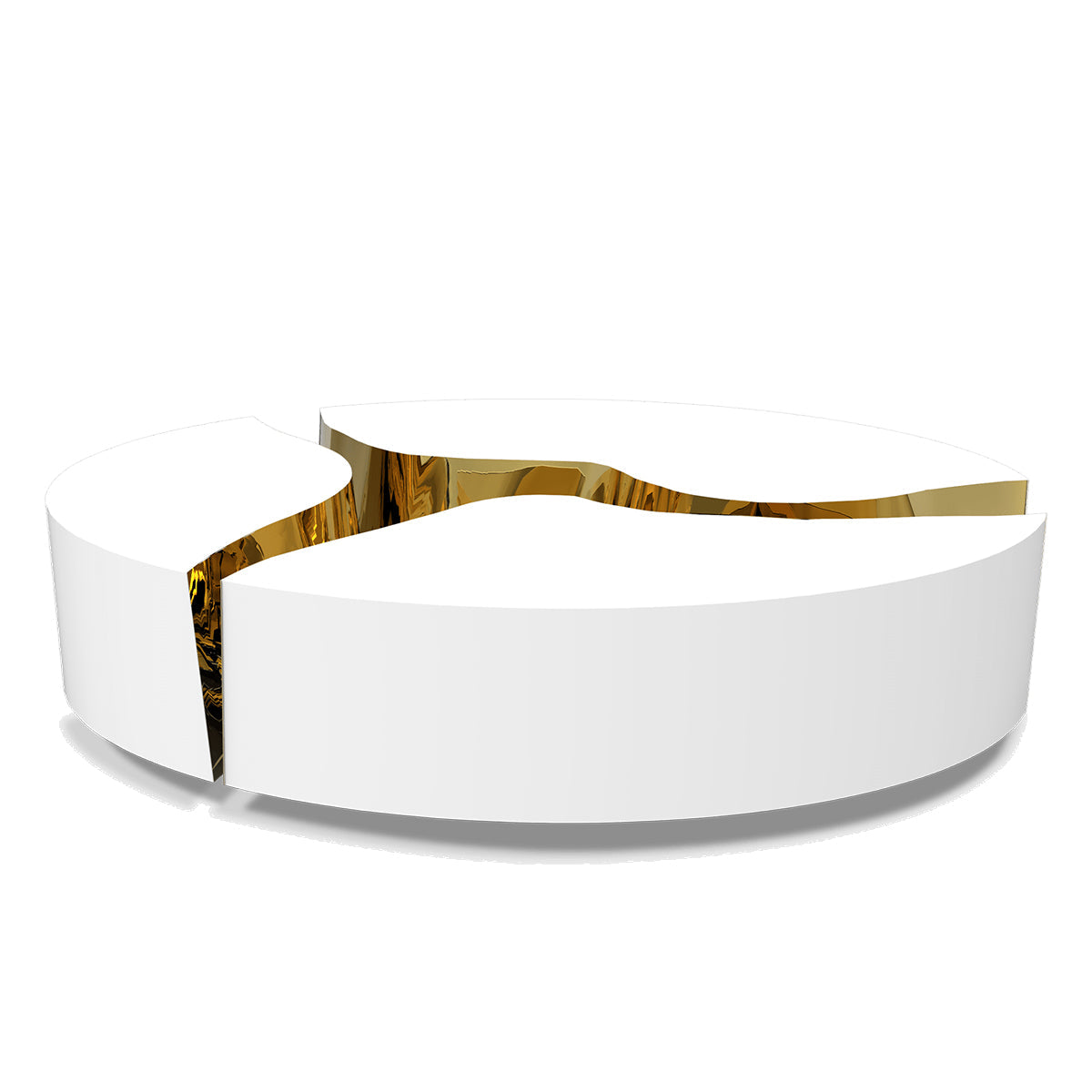 Luxury Oval Dining Table with Sculptural Brass Accents & High Gloss Finish
