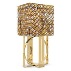 Luxury Geometric Bar Cabinet with Pixel-Inspired Design & Hidden Storage