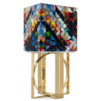 Luxury Geometric Bar Cabinet with Pixel-Inspired Design & Hidden Storage