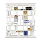 Luxury Glass Display Cabinet with Brass Accents, Curio Storage & Designer Shelving