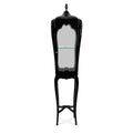 Luxury Slim Curio Display Cabinet with Glass Shelves & Mahogany Frame