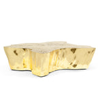 Luxury Patina Brass Coffee Table with Organic Sculptural Design & Handcrafted Finish