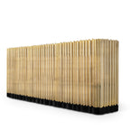 Luxury Brass Sideboard Cabinet with Sculptural Doors & Hidden Storage