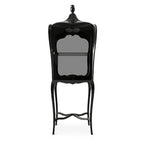Luxury Mahogany Display Cabinet with Smoked Glass Panels & Curio Storage