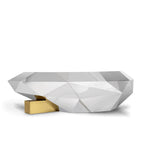 Luxury Geometric Coffee Table with Diamond-Inspired Design & High Gloss Finish