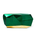 Luxury Emerald Green Sideboard Cabinet with Diamond-Inspired Faceted Design