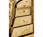 Luxury Walnut Display Cabinet with Sculptural Brass Accents & Hidden Storage