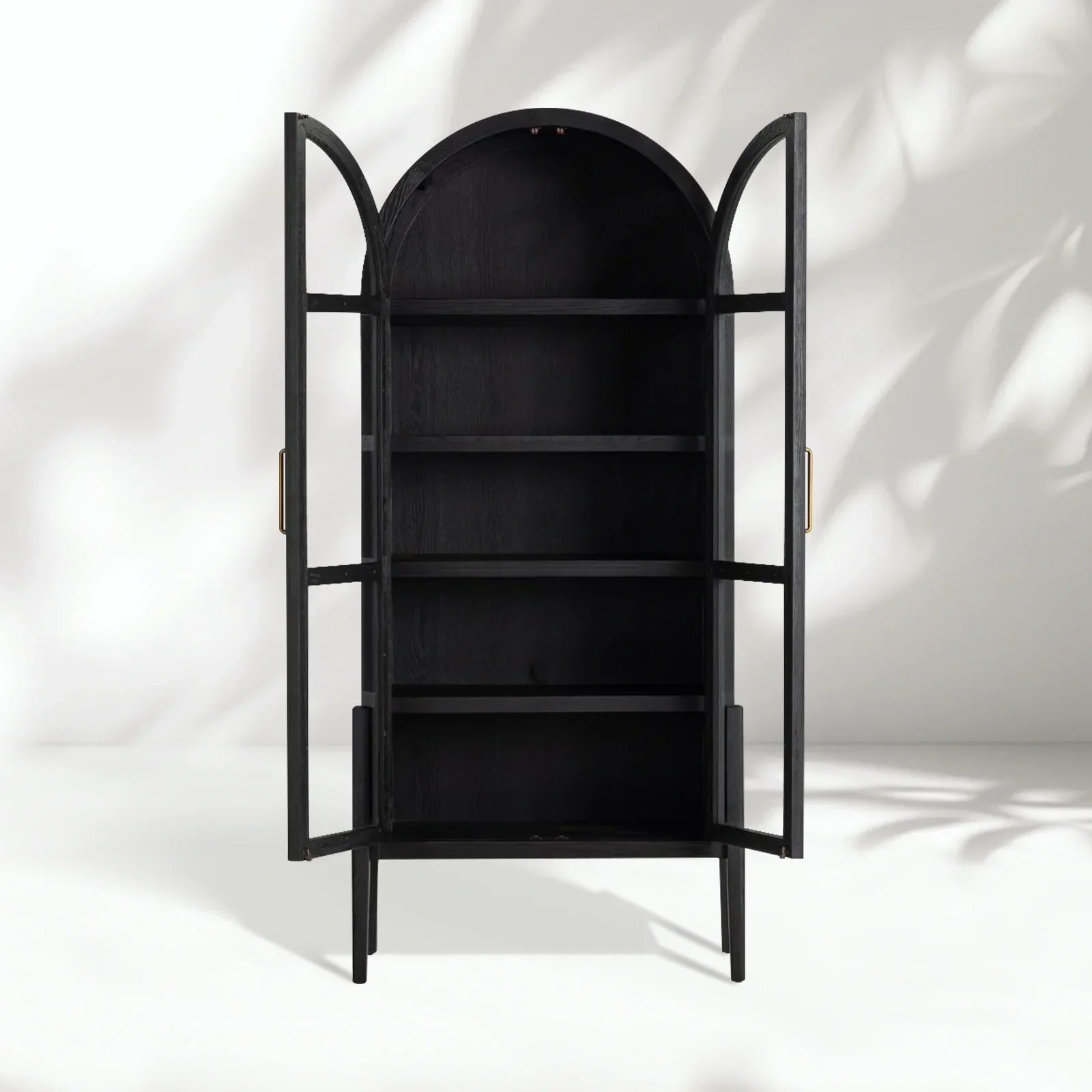 Hattie Open Bookcase Glass Door Tall Display Cabinets Wood File Cabinets Dining Sideboards