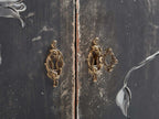 Sofia Bell'Arte Wood Demilune Buffet Sideboard Distressed Entryways Cabinet
