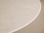 Saint Germain Round Dining Table with Marble Top Wood Dauphine Base