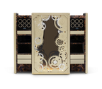 Luxury Baron Safe with Electric Opening System, Gold-Plated Brass & Walnut Root Interior