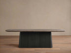 Saint Germain Stone Dining Table with Natural Stone Marble Wood Toulouse Base