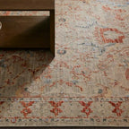 Tapis noué main Antwone à motifs traditionnels de style persan