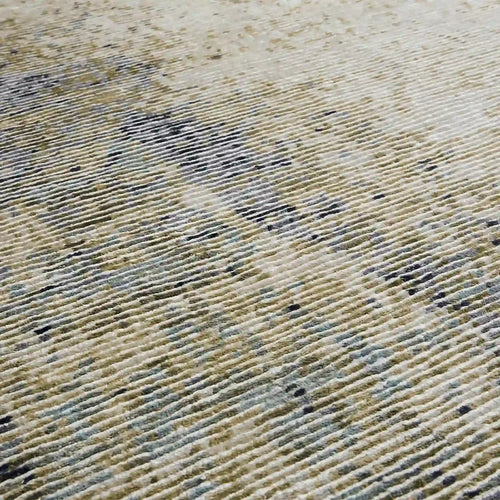 Miyah Moss Green Wool Hand Tufted Area Rug Naturally Warm & Exquisitely Textured Carpet Vintage Blurred Abstract Style