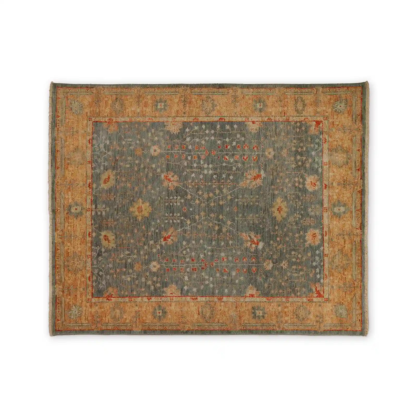 Asphyn Hand-Knotted Area Rug from 100% Wool Carpet Old-Fashioned Style Full of Stories
