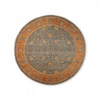 Asphyn Wool Round Area Rug with 100% Wool Carpet Combining Aesthetics & Practicality