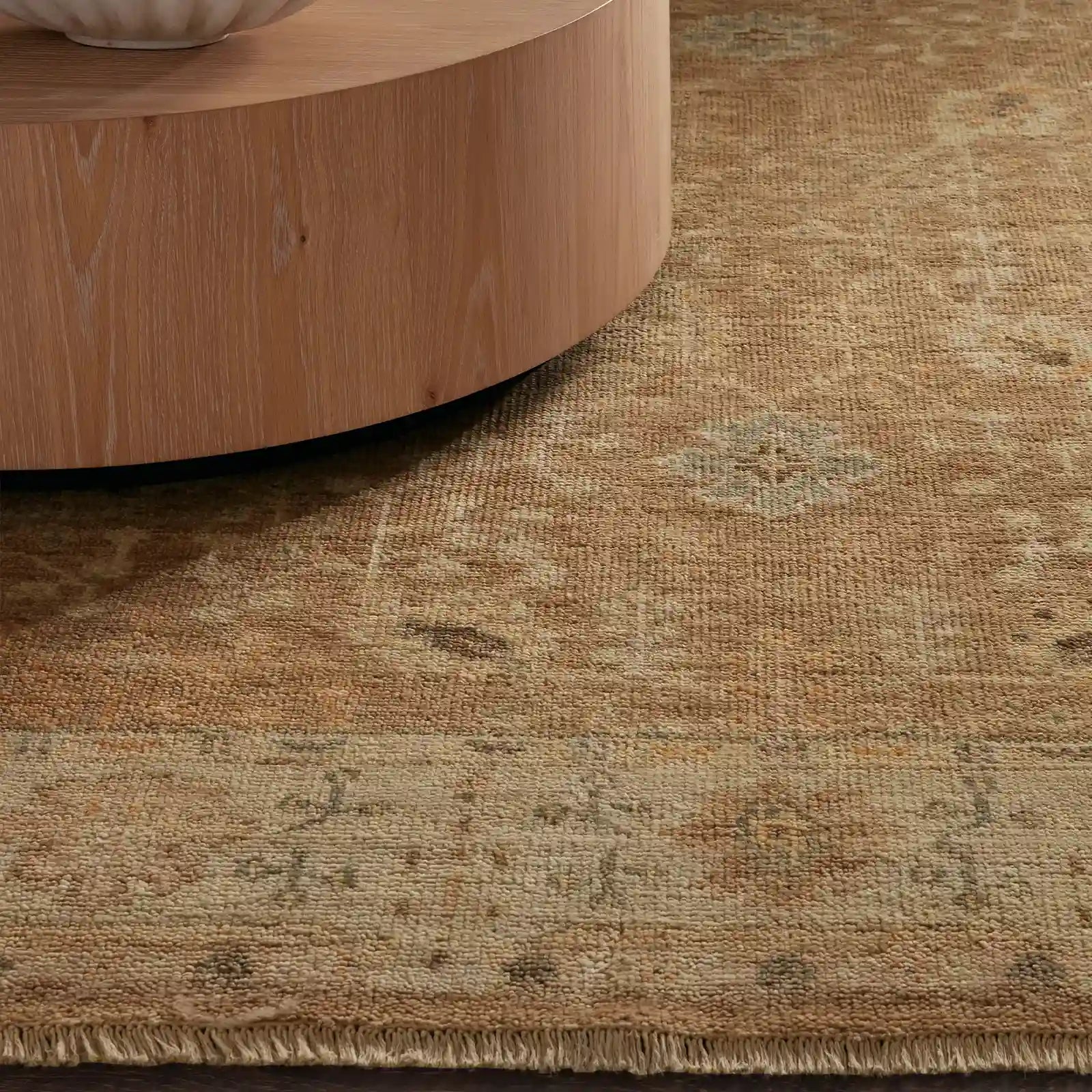 Asphyn Hand-Knotted Area Rug from 100% Wool Carpet Old-Fashioned Style Full of Stories