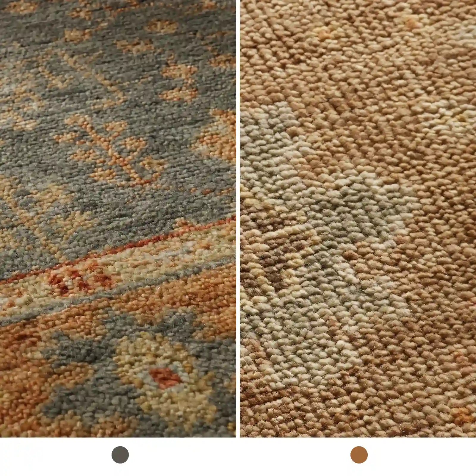 Asphyn Wool Round Area Rug with 100% Wool Carpet Combining Aesthetics & Practicality