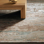 Wessyn Hand-Knotted Wool & Rayon Area Rug Versatile Carpet Natural Stone Texture Art Style