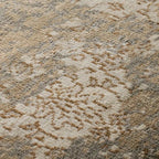Tanséa Tapis Abstrait Marron en Laine et Rayonne Noué à la Main Moquette à motif floral abstrait moderne Style abstrait vieilli vintage