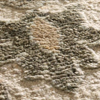 Giahra Wool Area Rug in Natural Tones Hand-Tufting Technique Carpet American Vintage Tribal Style