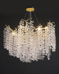 24-40 Inch Modern Branch Chandelier Coin-shaped Glass Chandelier