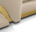 Luxury Modular Sofa with Karst-Inspired Sculptural Design & Polished Brass Frame