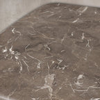 San Germani 72" Coffee Table with Carrara Marble Top Rennes Metal Base