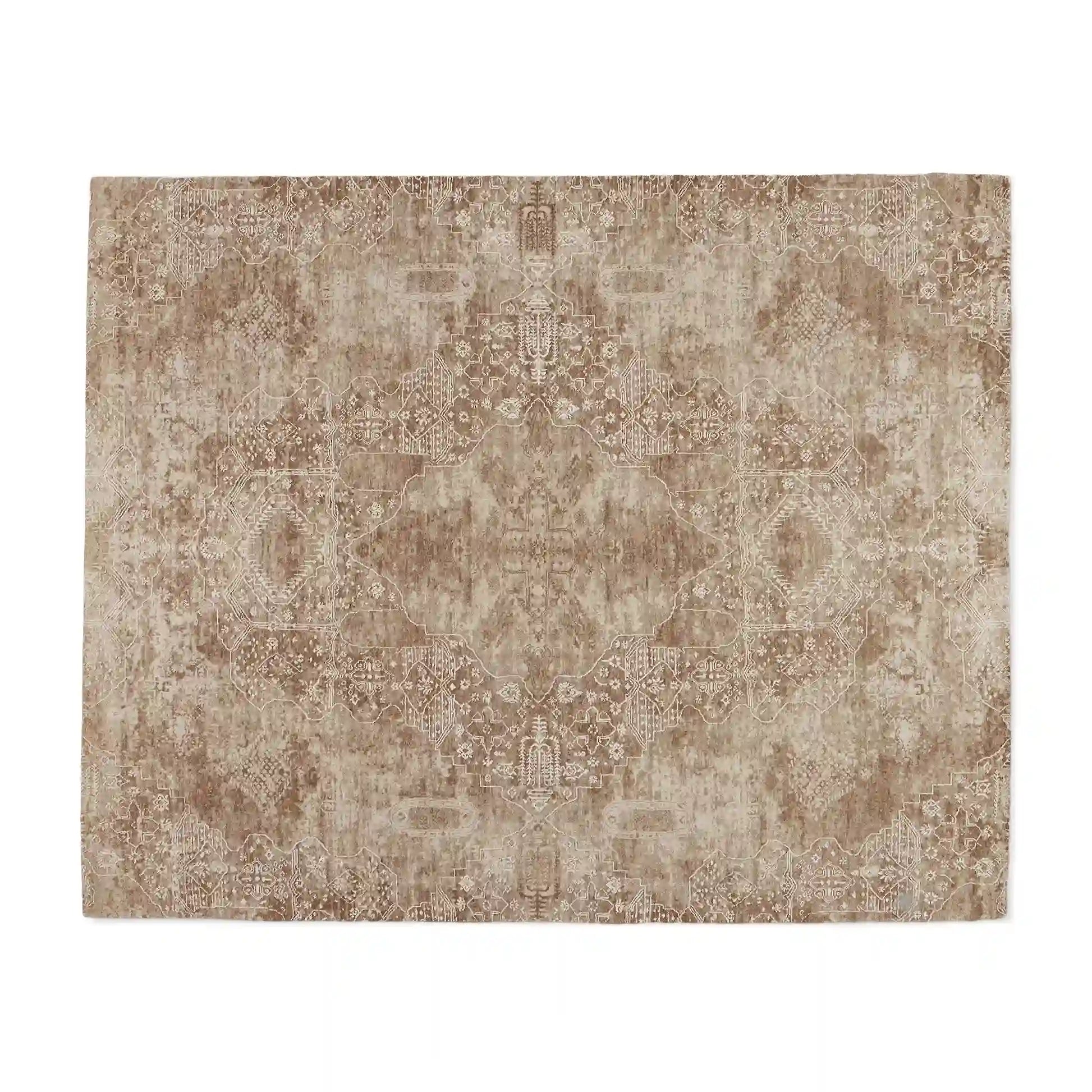 Luvka Wolle handgetufteter Teppich Klassische Inspiration & Modernes Design Teppich Modern Vintage Reliefmuster Stil