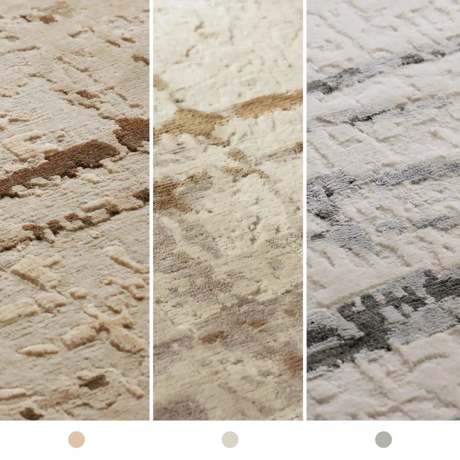 Wylla Round Rug Modern Abstract Textured Style Carpet A Soft & Comfortable Living Environment